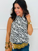 White Zebra Satin Sensation Halter Top (Reg.)