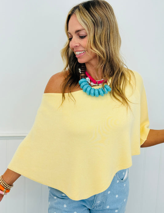 Butter Boat Neck Poncho Top (Reg.)