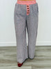 Blue Combo Relaxed Wide Leg Pants (Reg & Plus)