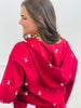 Wine Ribbon Cherries Hoodie Jacket & Shorts Set (Reg & Plus)