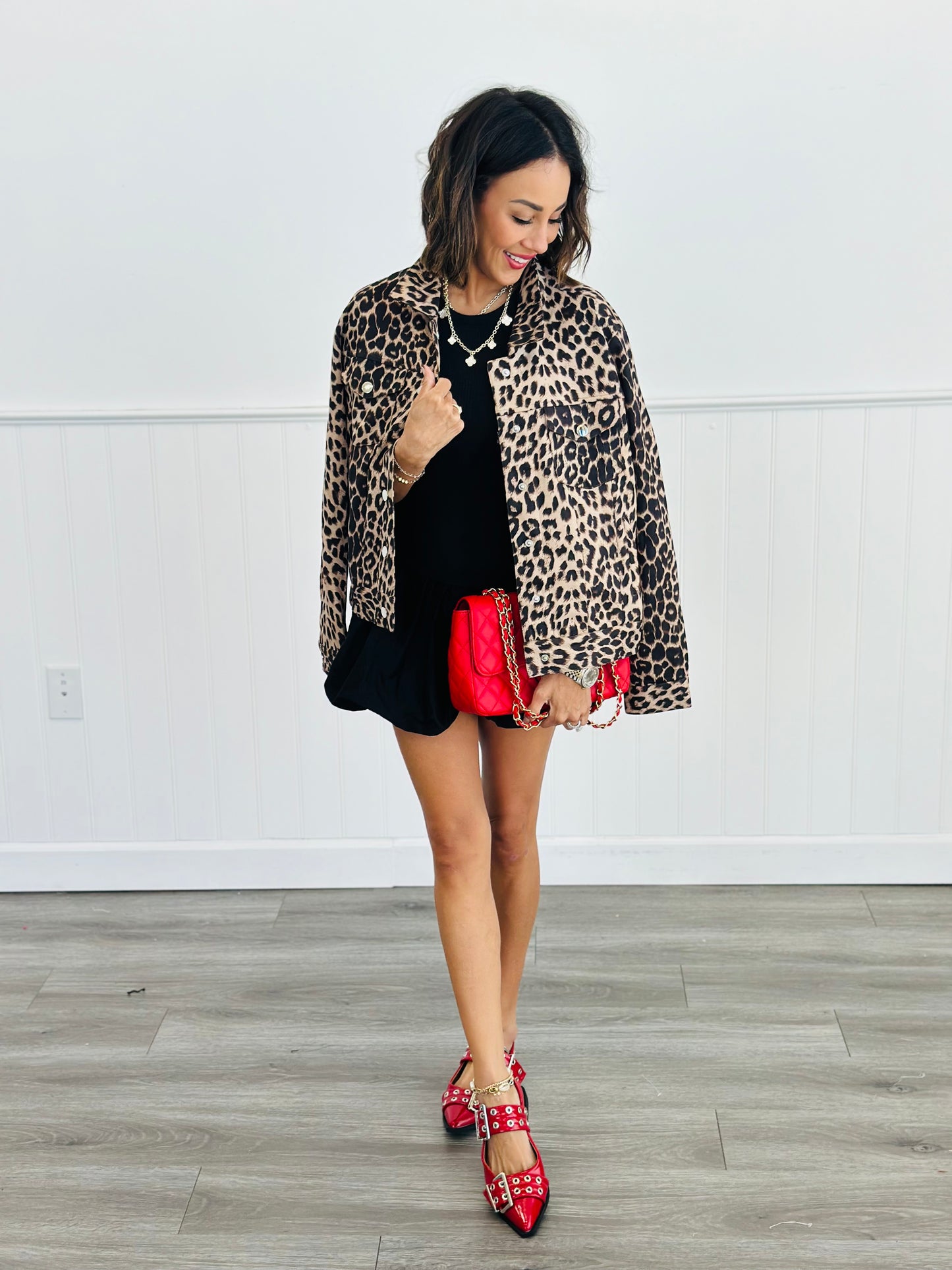 Leopard Boxy Jacket (Reg & Plus)