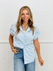 Crystal Studded Button Up Blouse (Reg.) - 3 Colors