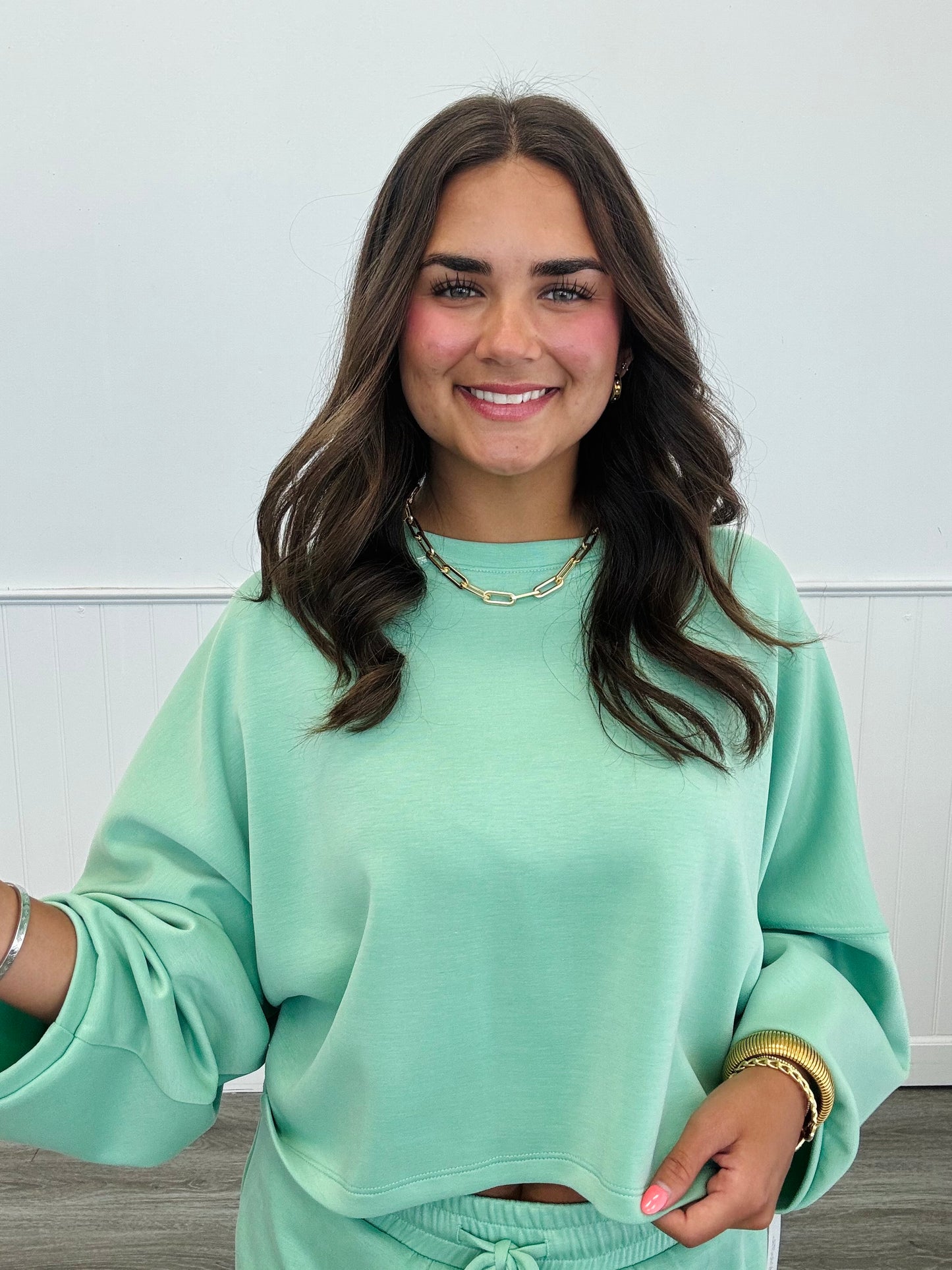 Pistachio Pullover Scuba Modal Top (Reg.)