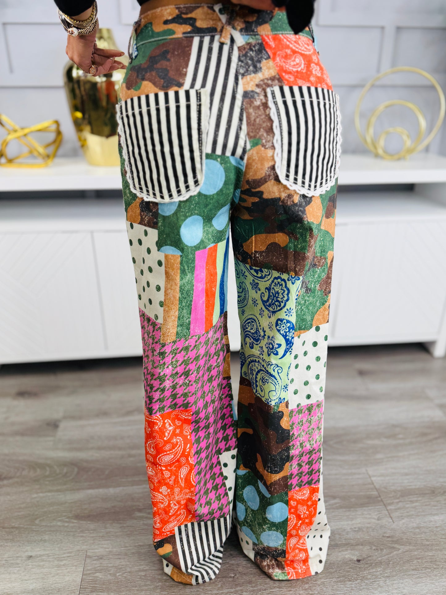 Camo Patchwork Denim Pants (Reg.)