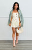 Cream Whimsicle Ice Cream Satin Tube Top (Reg.)
