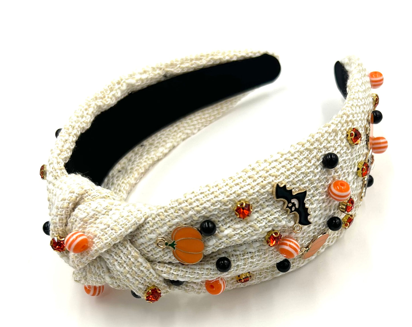 Bats & Pumpkins Ivory Headband