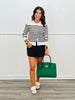 Striped Sensation Sweater Cardigan (Reg & Plus)- 4 Colors