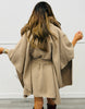 Taupe Lovely Faux Fur Collar Cardigan (OS)