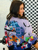 Queen Of Sparkles Lavender Multi Trick or Treating Scene Cardigan (Reg. and Plus)