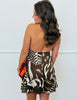 Beaded Halter Neck Satin Mini Dress (Reg.)