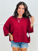 Cable Knit Sweater Top (Reg.) - 2 Colors