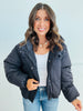 Hooded Puffer Jacket with Snap Closure (Reg.) - 6 Colors