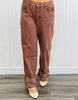 Rust-White Striped Denim Pants (Reg.)
