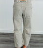 Grey Striped Twill Barrel Pants (Reg & Plus)