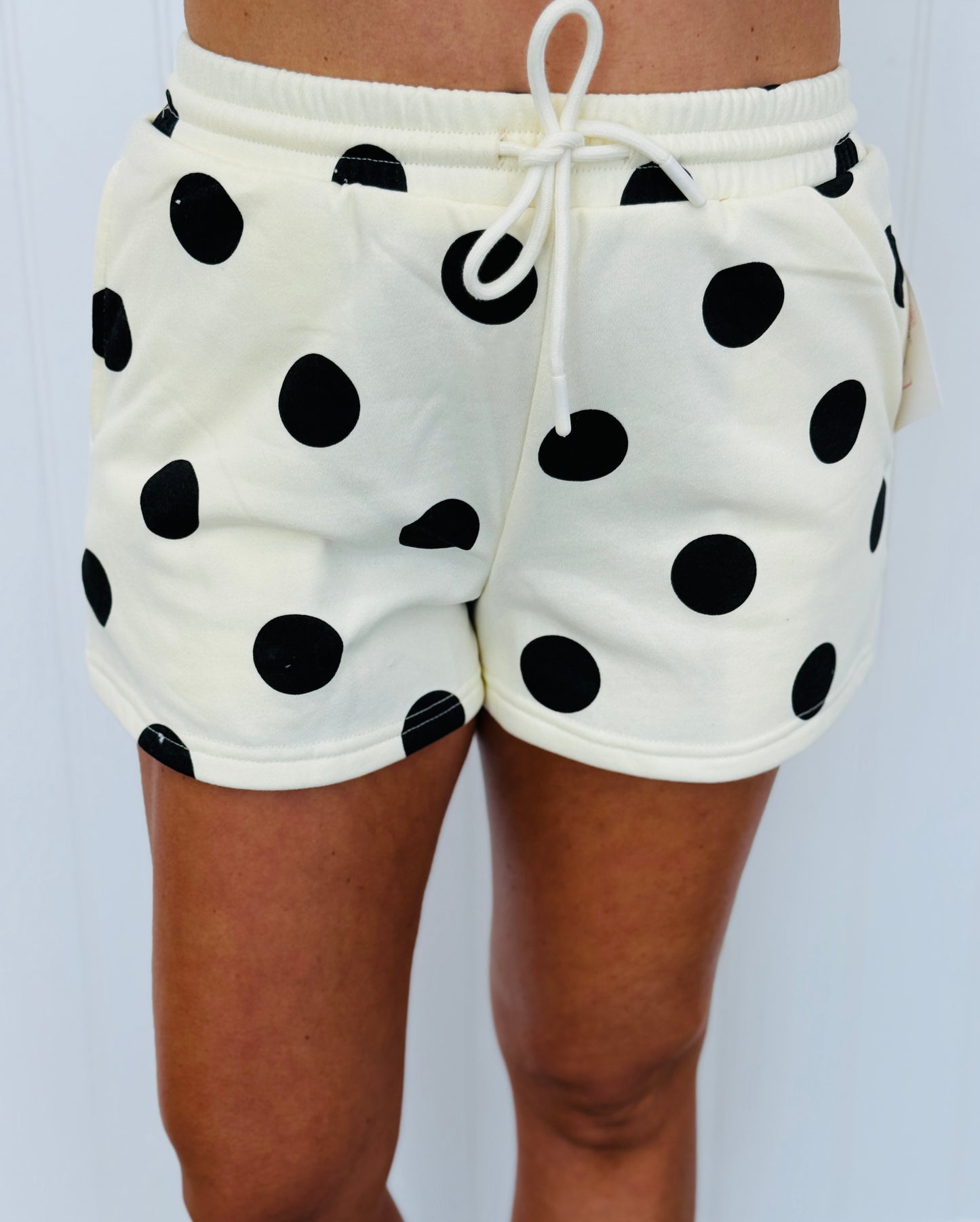 Polka Dot Sweat Shorts (Reg.)-3 Colors