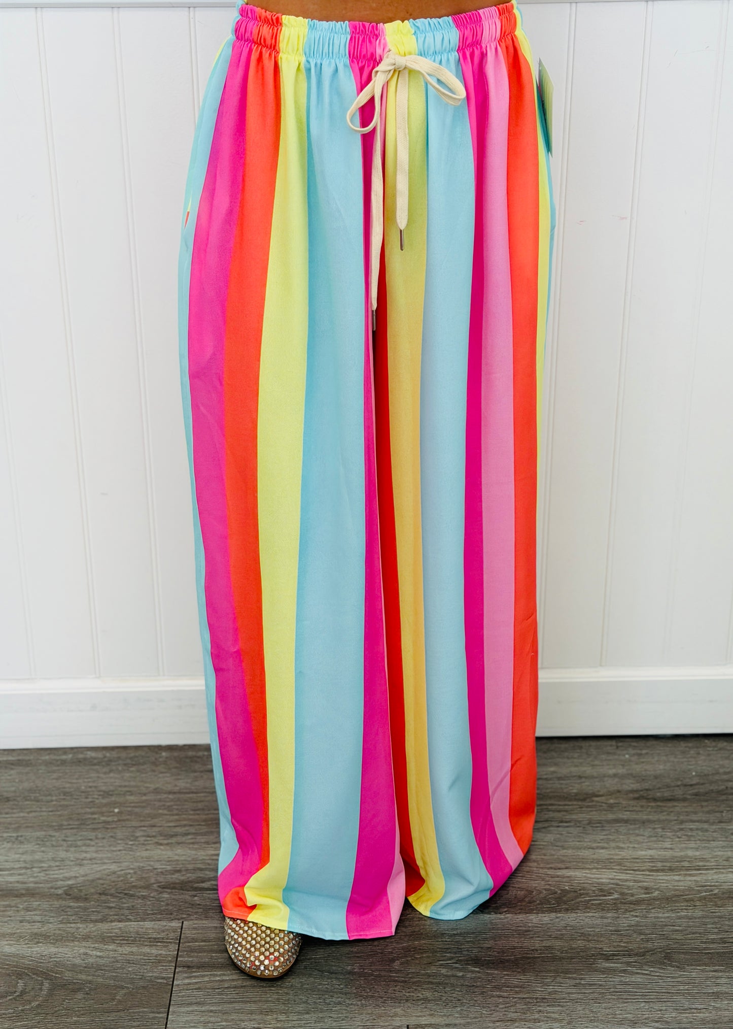Multi Striped Palazzo Pants (One Size)