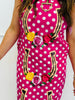 Queen Of Sparkles Hot Pink & White Polka Dot Horse Shoe Midi Dress (Reg. & Plus)
