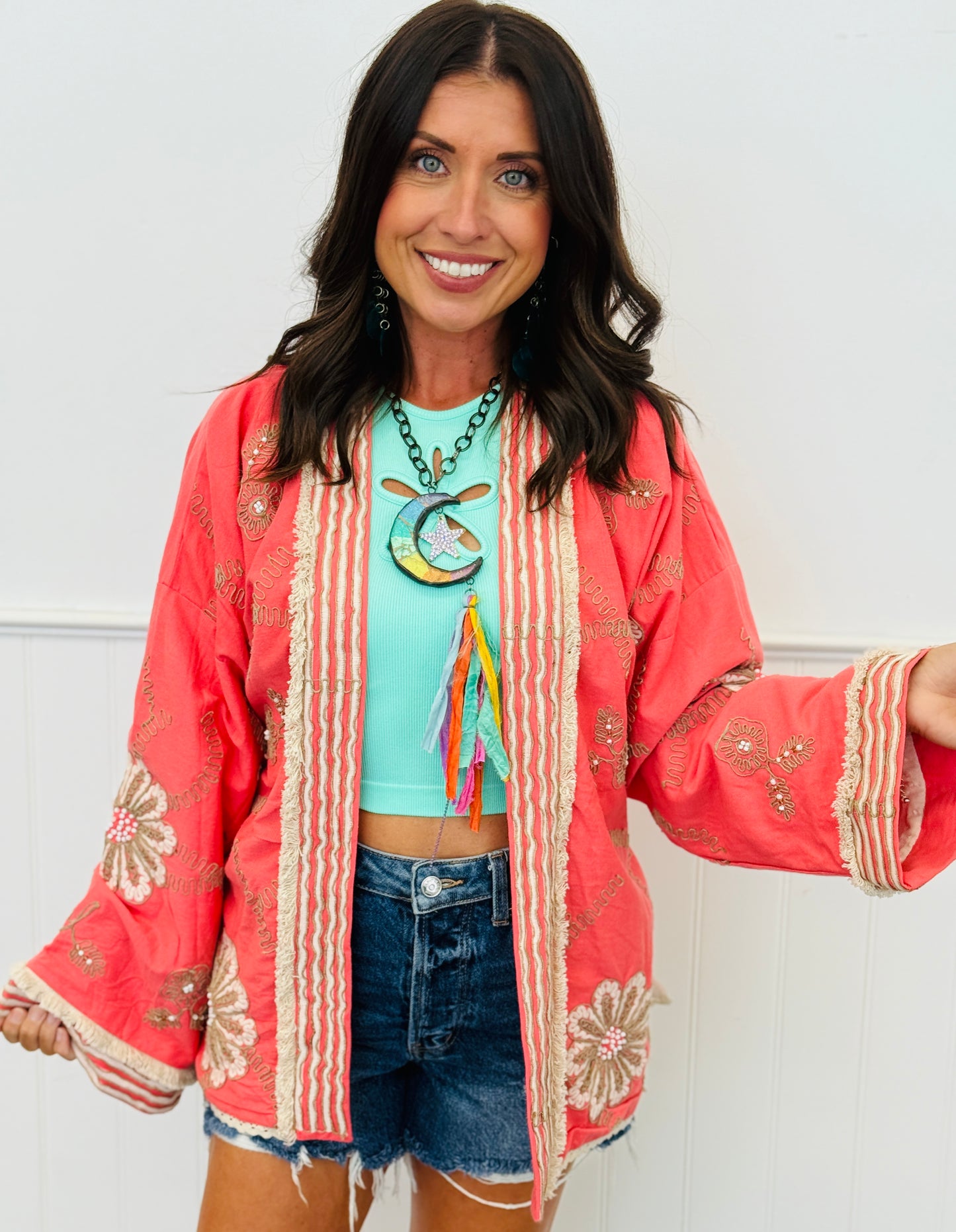 POL Pink Multi Wrap Kimono Jacket (Reg.)