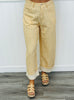 Lt. Yellow Gingham Barrel Jeans (Reg.)