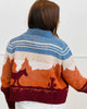 Blue Multi Western Motive Sweater Cardigan (Reg.)