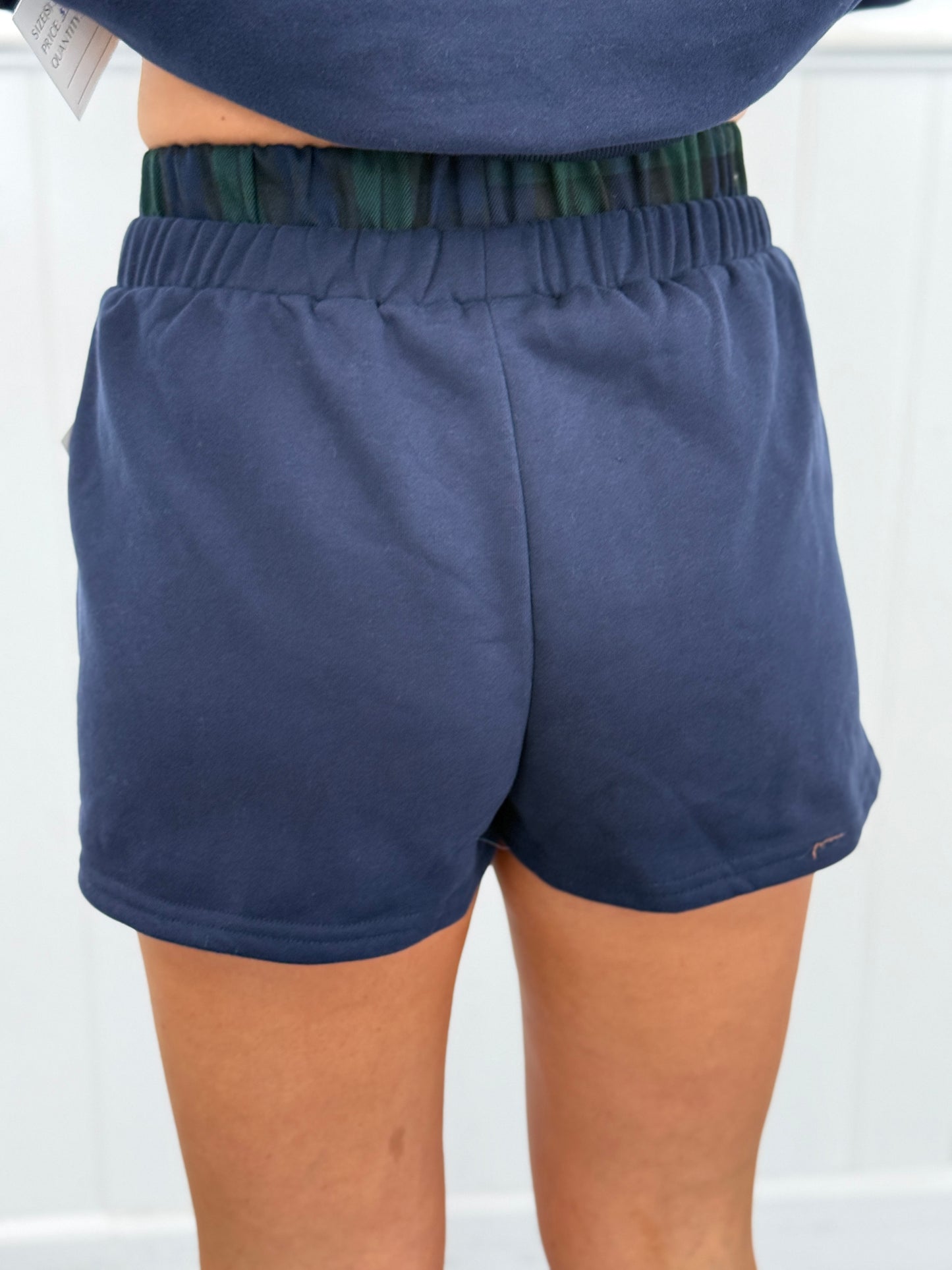 Navy Double Layer Sweatshorts (Reg.)