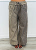 Olive Combo Check Wide Leg Pants (Reg.)