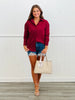 Maroon Kathryn Classic Button Down Up (Reg. & Plus)