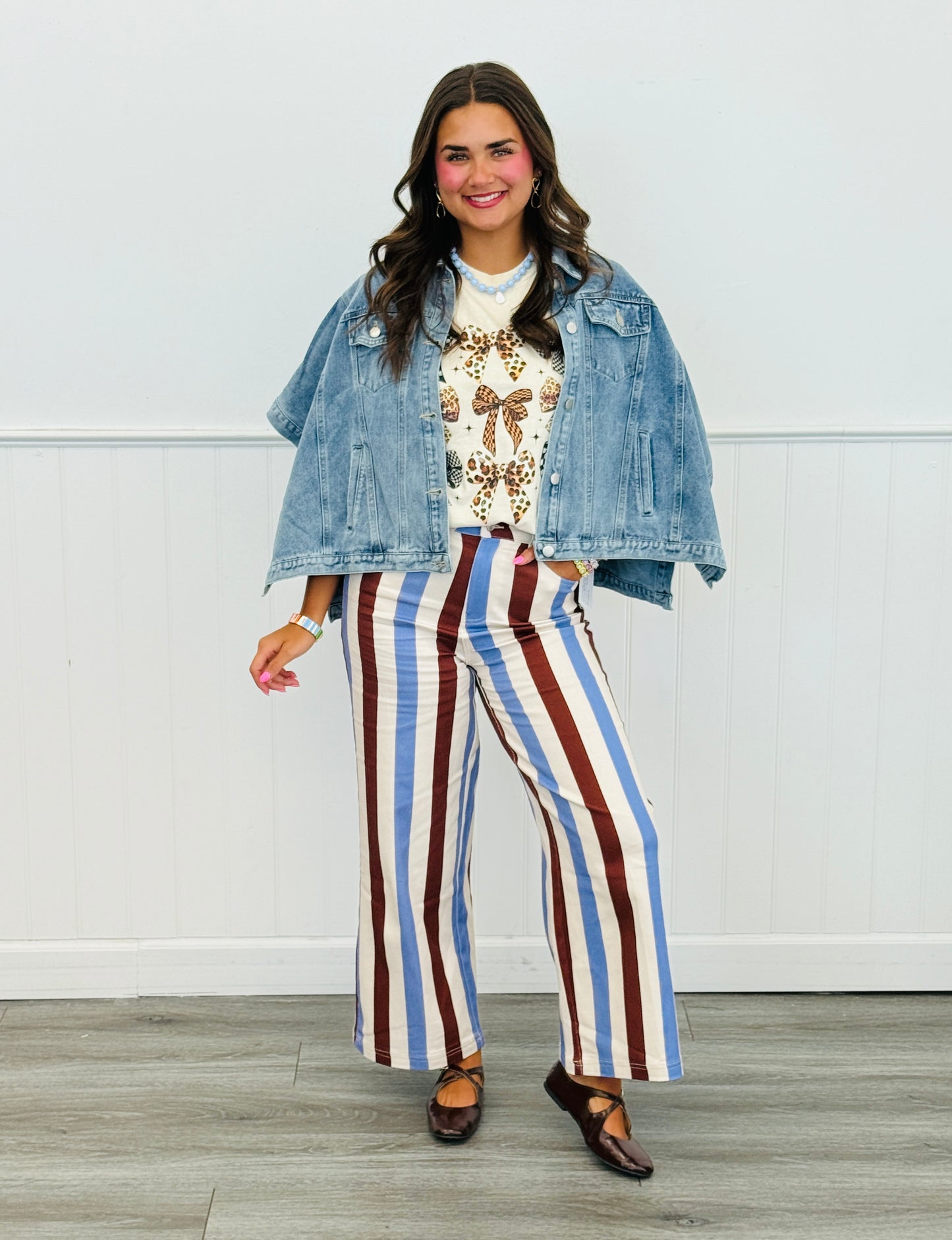 Multi Striped Wide Leg Pants (Reg.) - 3 Colors