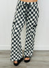 Checkerboard Drawstring Waist Pants (Reg & Plus)-3 Colors