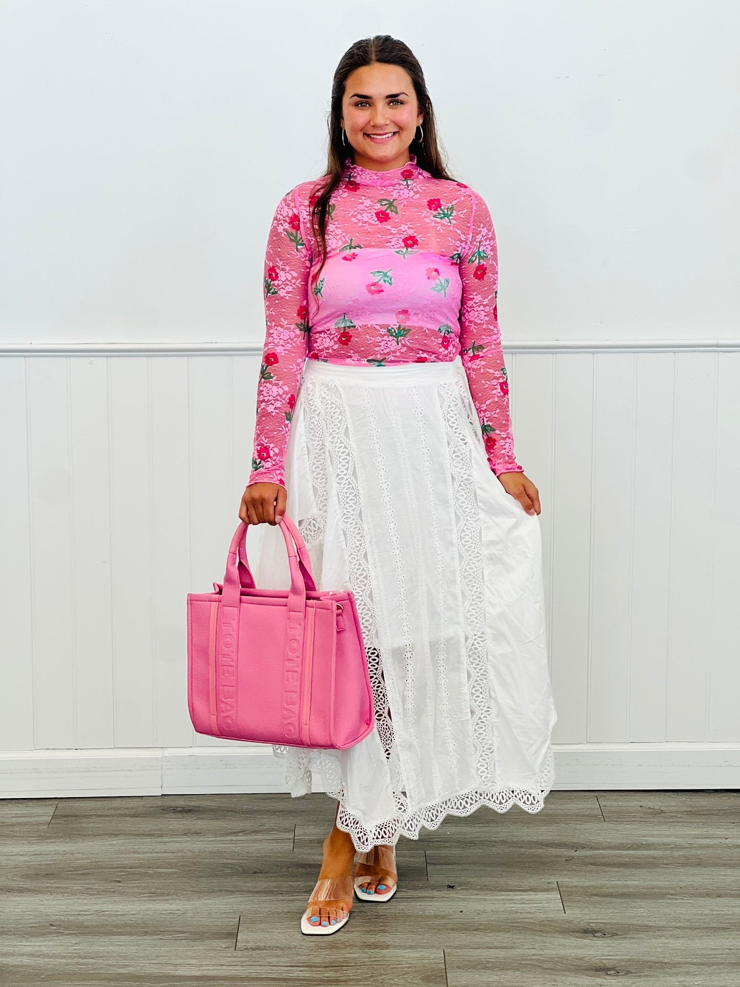 Bloom Mesh Floral Top (Reg.)-4 Colors