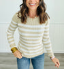 Striped Round Neck Pullover Top (Reg.) - 3 Colors