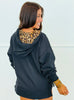 Contrast Animal Print Hoodie Sweatshirt (Reg.) - 2 Colors