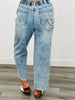 Light Denim Peace Mark Jeans (Reg & Plus)