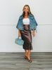 Denim Oversized Cape Sleeve Jacket (Reg & Plus)