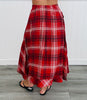 Plaid Pull On Gathered Midi Skirt (Reg.)