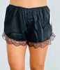 Washed Satin Lace Hem Panty Shorts (Reg.)-4 Colors
