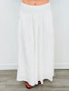 Off White Smocked Back Midi Skirt (Reg. and Plus)