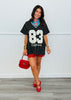 Black Striped 83 Lace Jersey Top (Reg.)
