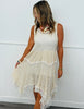 POL Cream Sleeveless Layered Midi Dress (Reg.)