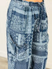 Denim Patchwork Paisley Print Pants (Reg.)-2 Colors