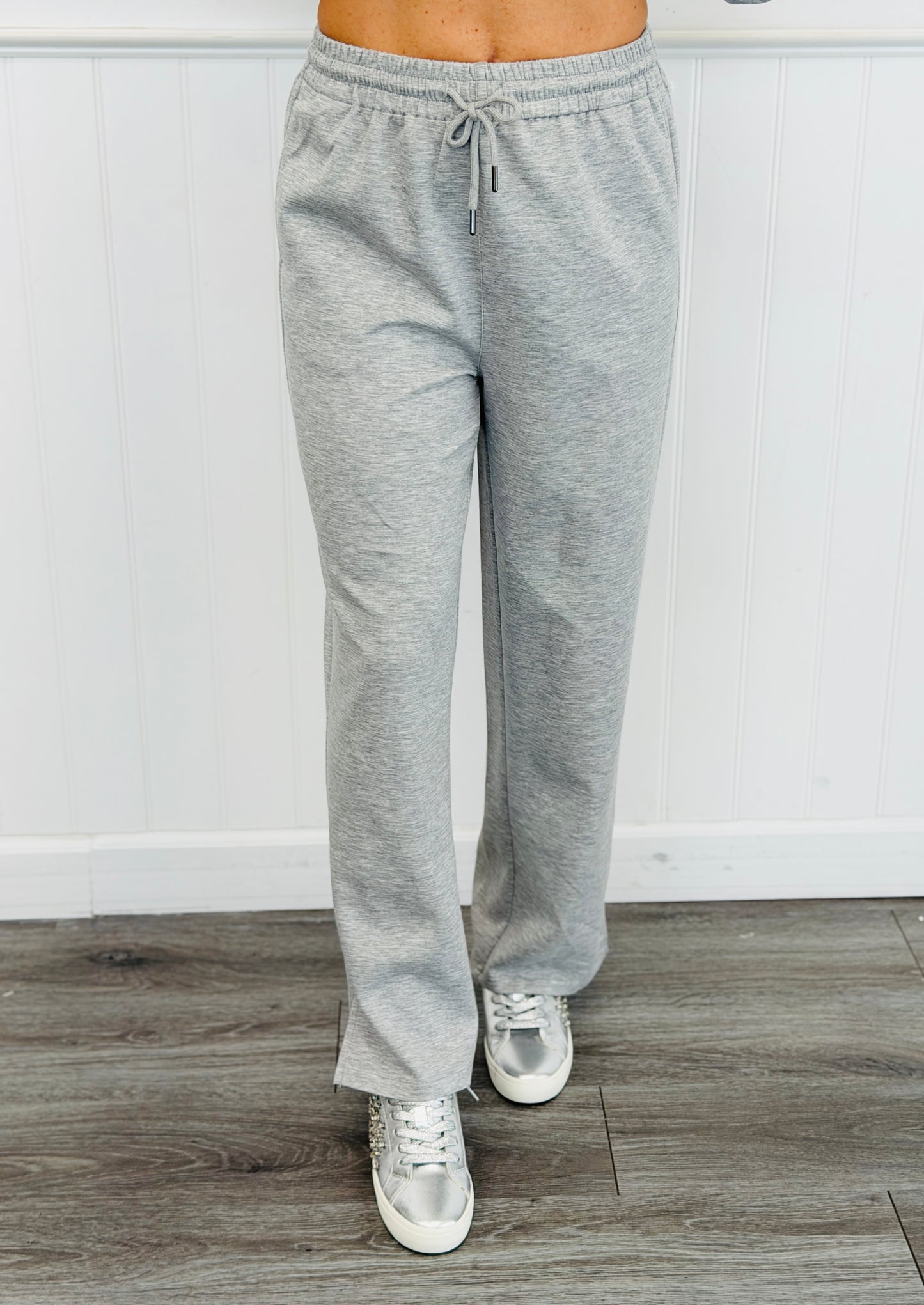 Heather Grey Drawstring Sweatpants (Reg & Plus)
