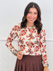 Football & Bows Mesh Long Sleeve Top (Reg. and Plus)