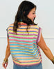 Multi Striped Button Up Sweater Vest (Reg.)