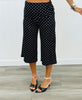 Polka Dot Fold Over Gaucho Pants (Reg.)