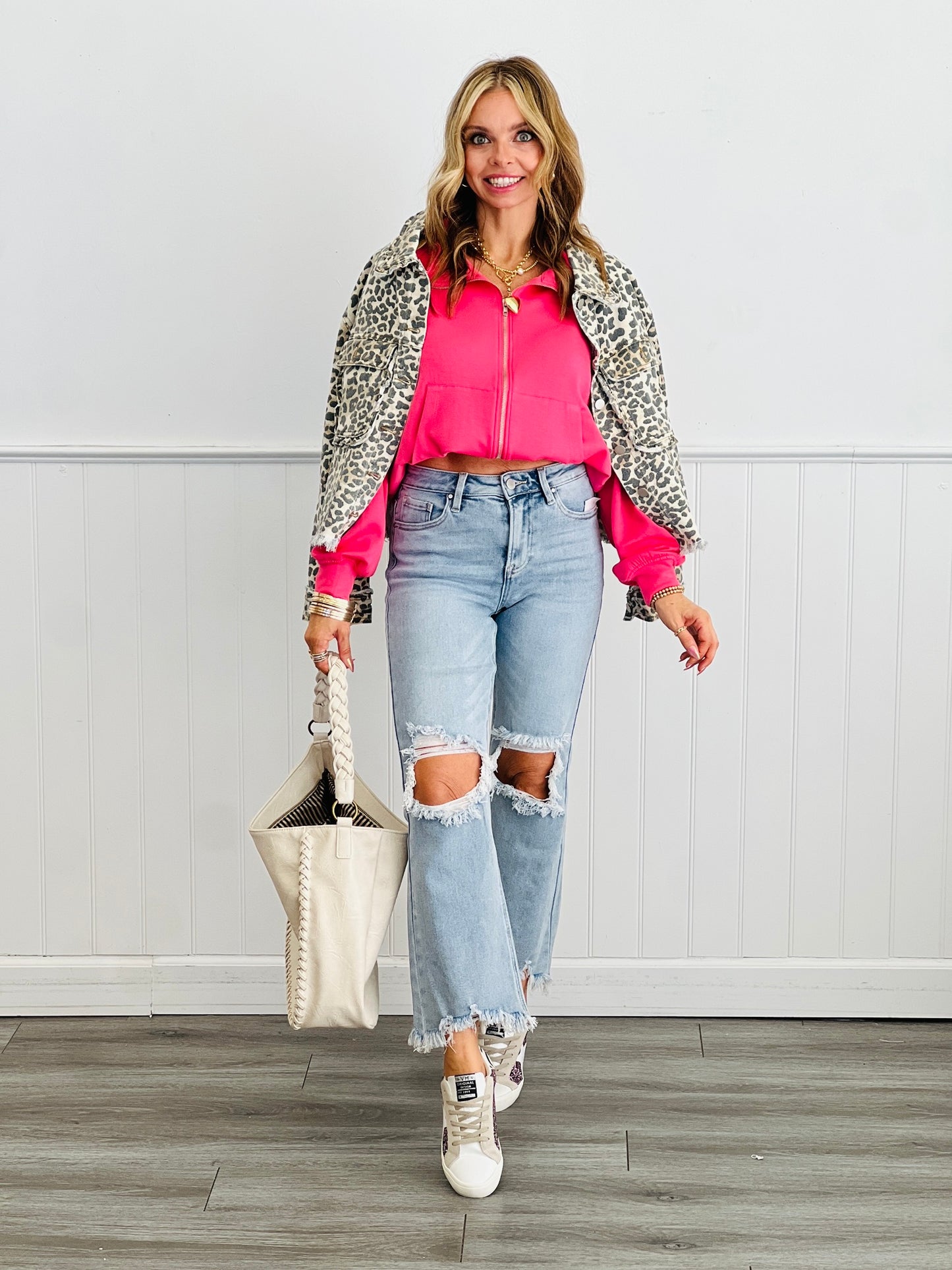 Leopard Print Boxy Jacket (Reg.)