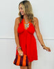 Halter V-Neck Shirred Romper (Reg.) - 2 Colors