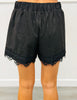 High Waist Lace Trim Shorts (Reg.) - 2 Colors
