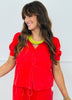 Puff Sleeve Button Down Shirt (Reg.) - 3 Colors
