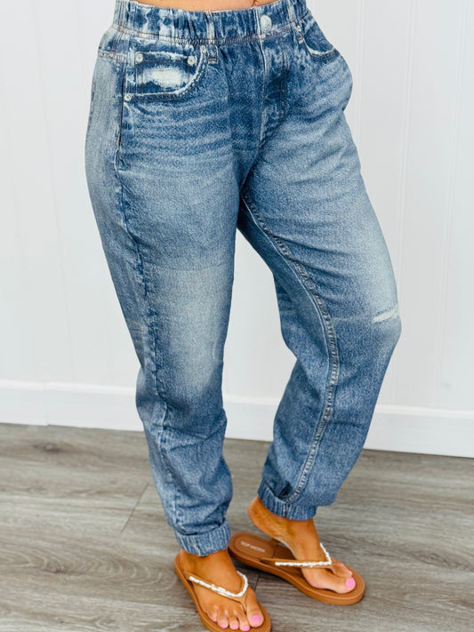 Light Denim Pull On Joggers (Reg.)