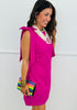 Magenta Shoulder Bows Mini Dress (Reg.)